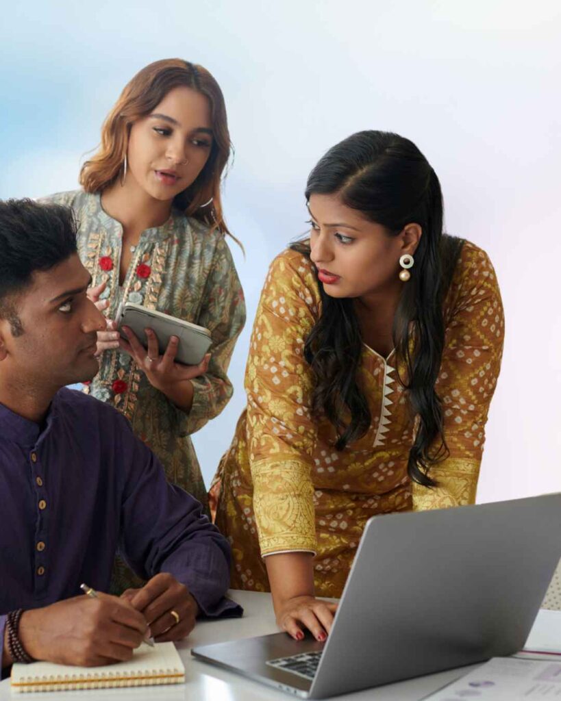 employees in digital marketing agency working